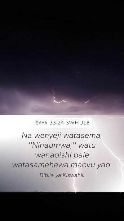 Isaya 33:24 SWHULB Bible Verse Image