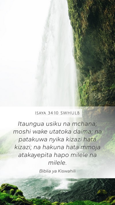 Isaya 34:10 SWHULB Bible Verse Image