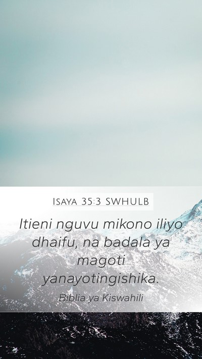 Isaya 35:3 SWHULB Bible Verse Image