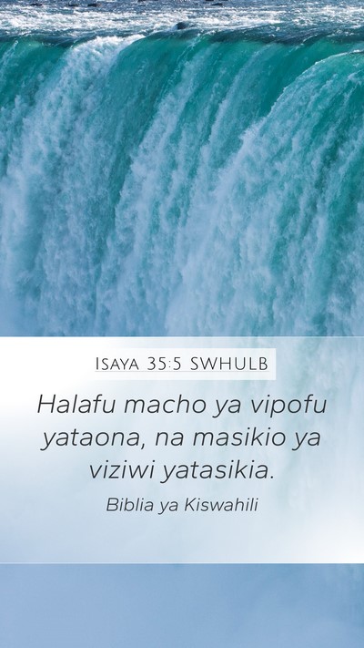 Isaya 35:5 SWHULB Bible Verse Image