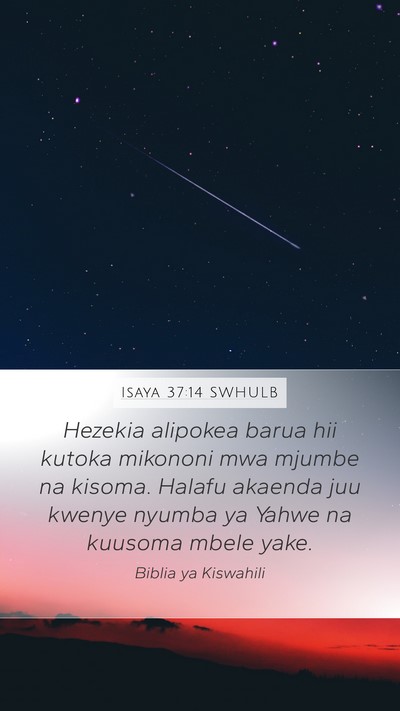 Isaya 37:14 SWHULB Bible Verse Image