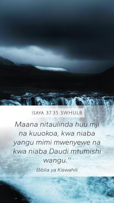 Isaya 37:35 SWHULB Bible Verse Image