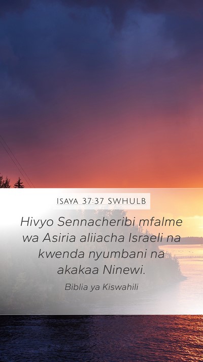 Isaya 37:37 SWHULB Bible Verse Image