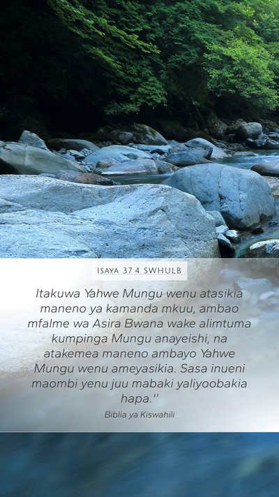 Isaya 37:4 SWHULB Bible Verse Image
