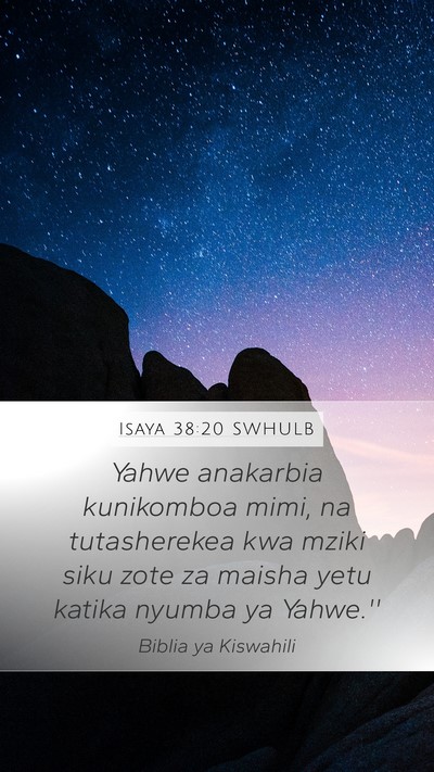 Isaya 38:20 SWHULB Bible Verse Image