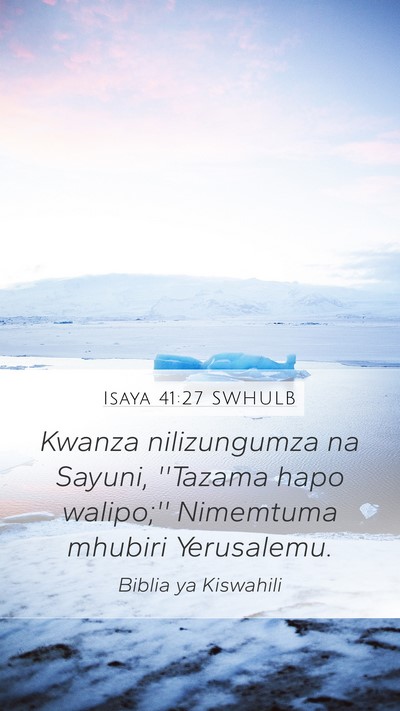 Isaya 41:27 SWHULB Bible Verse Image