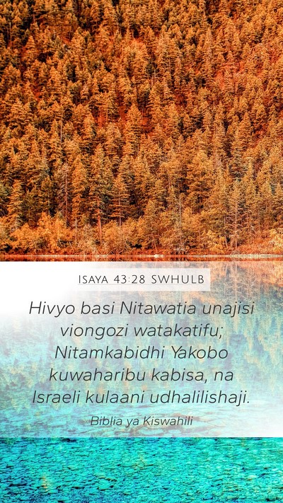 Isaya 43:28 SWHULB Bible Verse Image