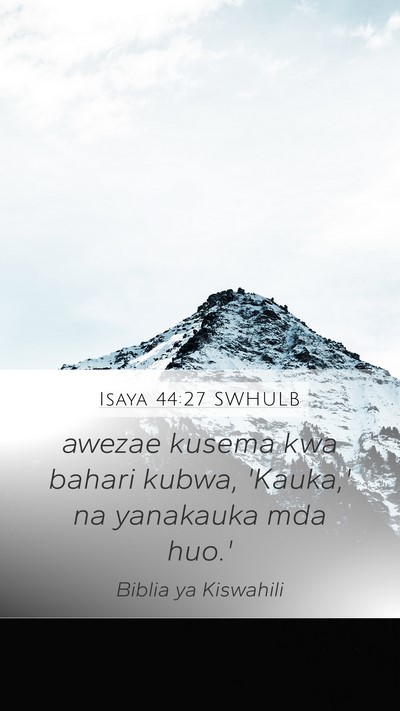 Isaya 44:27 SWHULB Bible Verse Image
