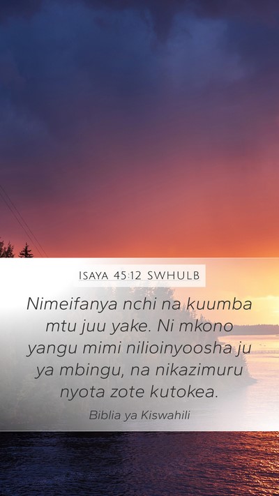 Isaya 45:12 SWHULB Bible Verse Image