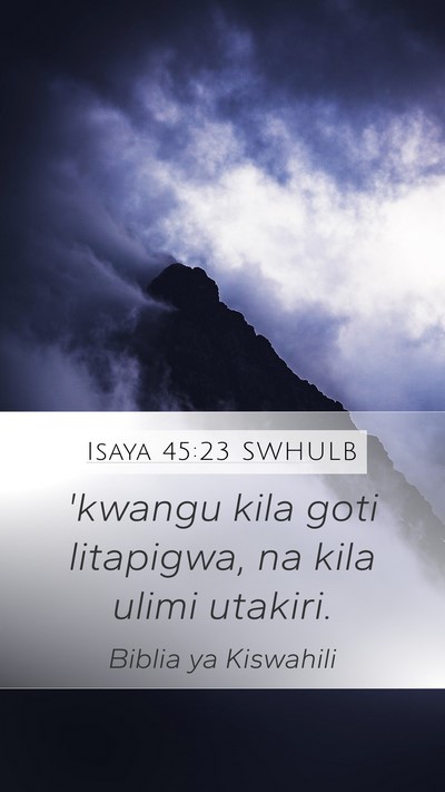 Isaya 45:23 SWHULB Bible Verse Image