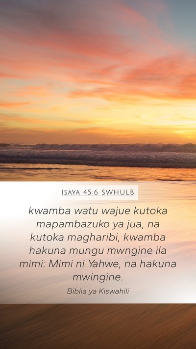 Isaya 45:6 SWHULB Bible Verse Image