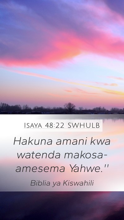 Isaya 48:22 SWHULB Bible Verse Image