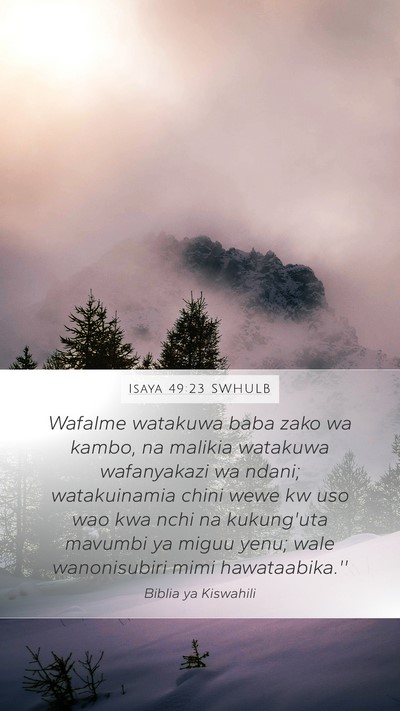 Isaya 49:23 SWHULB Bible Verse Image