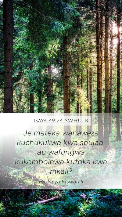 Isaya 49:24 SWHULB Bible Verse Image