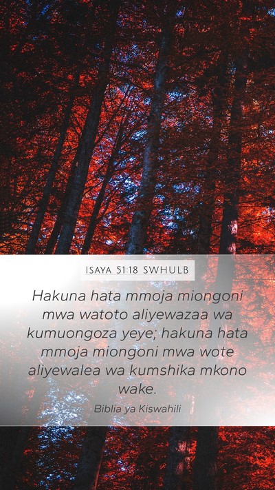 Isaya 51:18 SWHULB Bible Verse Image