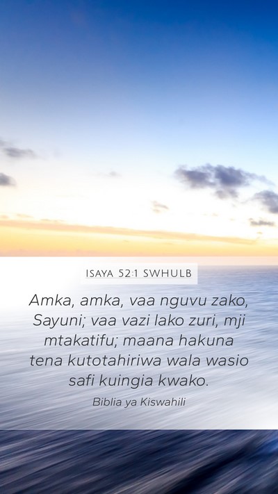 Isaya 52:1 SWHULB Bible Verse Image
