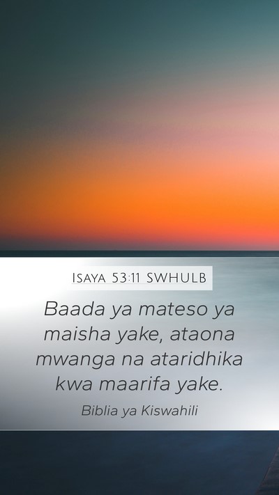 Isaya 53:11 SWHULB Bible Verse Image