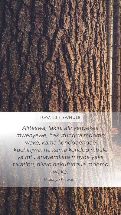 Isaya 53:7 SWHULB Bible Verse Image