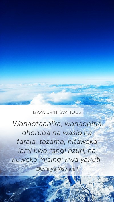 Isaya 54:11 SWHULB Bible Verse Image