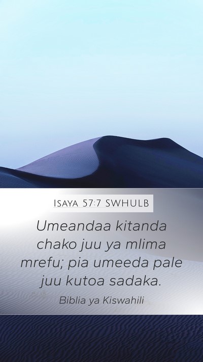 Isaya 57:7 SWHULB Bible Verse Image