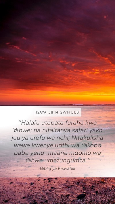 Isaya 58:14 SWHULB Bible Verse Image