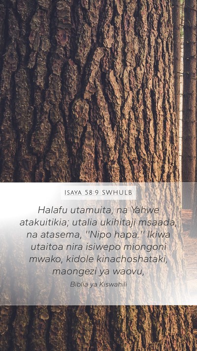 Isaya 58:9 SWHULB Bible Verse Image