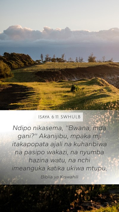 Isaya 6:11 SWHULB Bible Verse Image