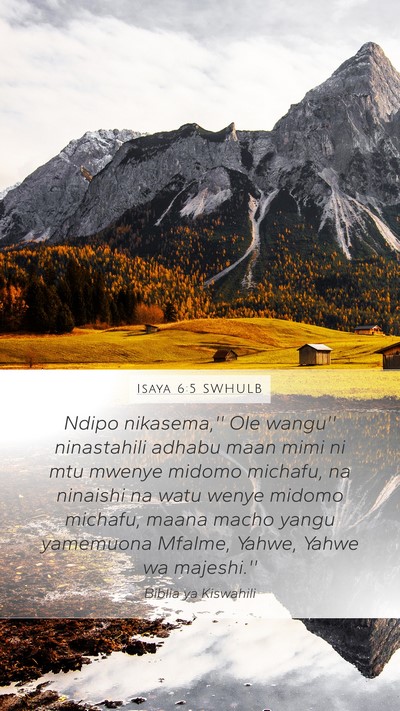 Isaya 6:5 SWHULB Bible Verse Image