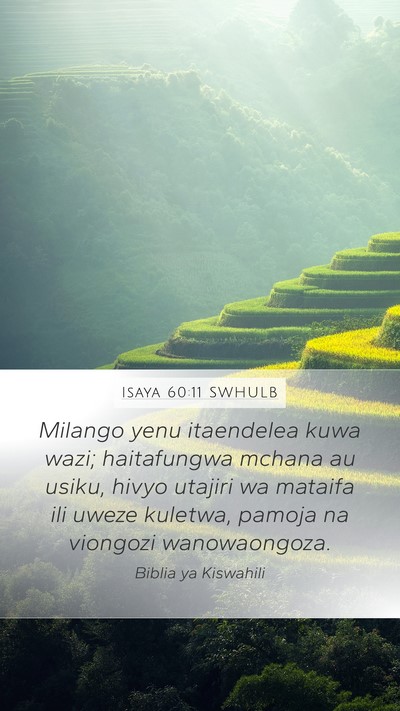 Isaya 60:11 SWHULB Bible Verse Image