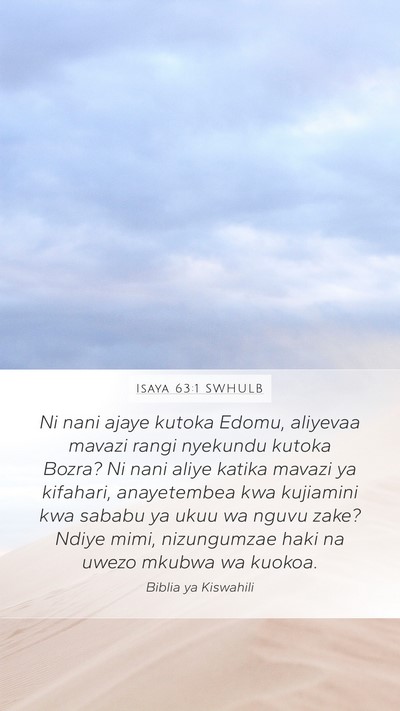 Isaya 63:1 SWHULB Bible Verse Image