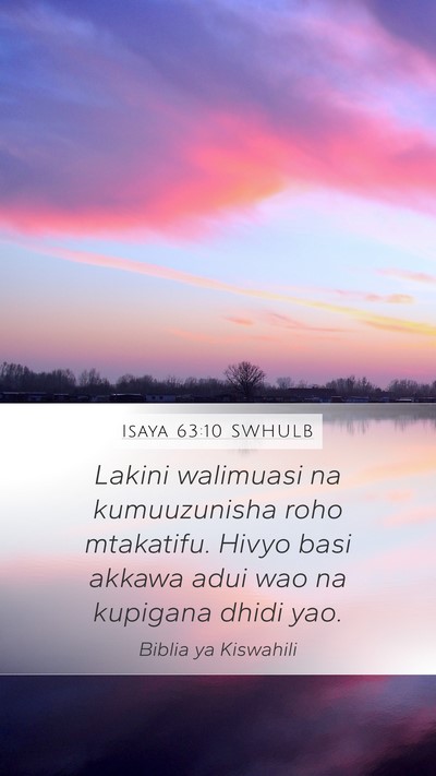 Isaya 63:10 SWHULB Bible Verse Image