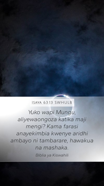 Isaya 63:13 SWHULB Bible Verse Image