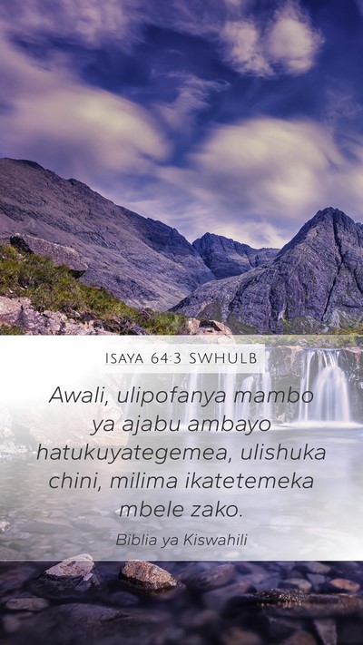 Isaya 64:3 SWHULB Bible Verse Image