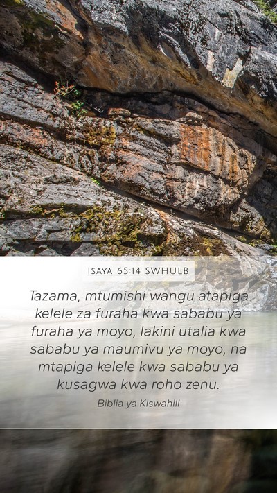 Isaya 65:14 SWHULB Bible Verse Image
