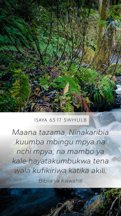 Isaya 65:17 SWHULB Bible Verse Image