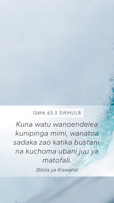 Isaya 65:3 SWHULB Bible Verse Image
