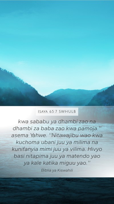 Isaya 65:7 SWHULB Bible Verse Image