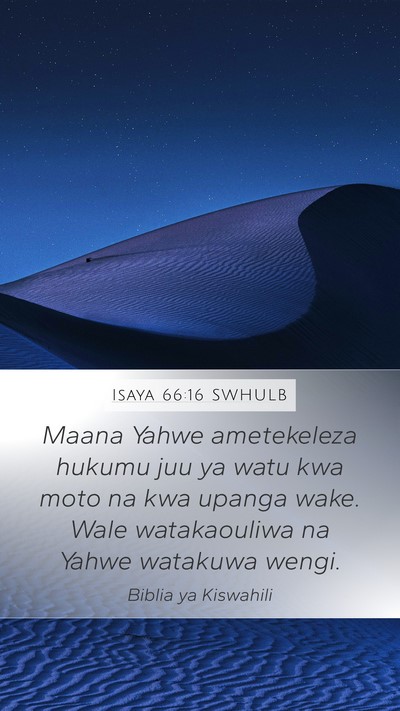 Isaya 66:16 SWHULB Bible Verse Image