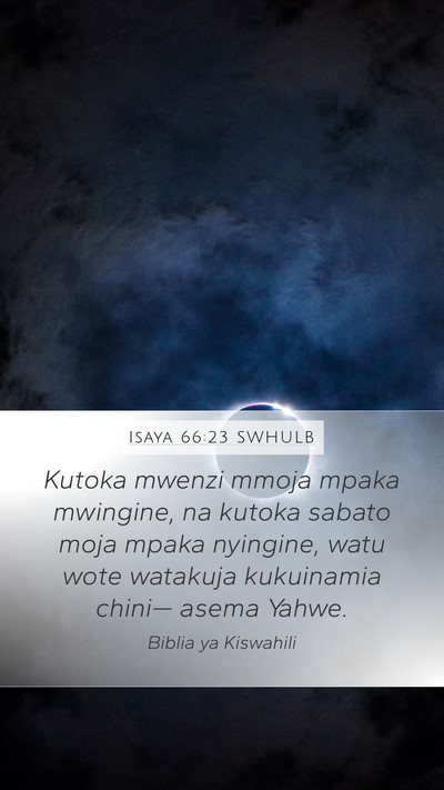 Isaya 66:23 SWHULB Bible Verse Image