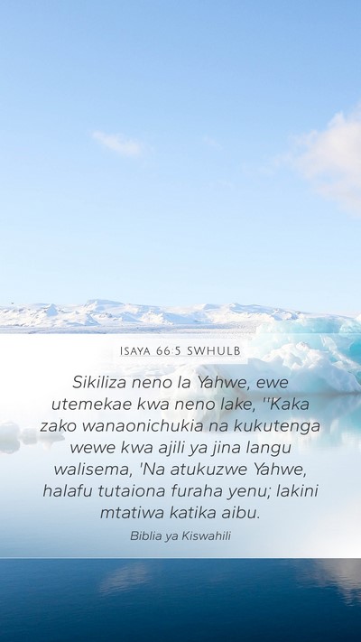 Isaya 66:5 SWHULB Bible Verse Image
