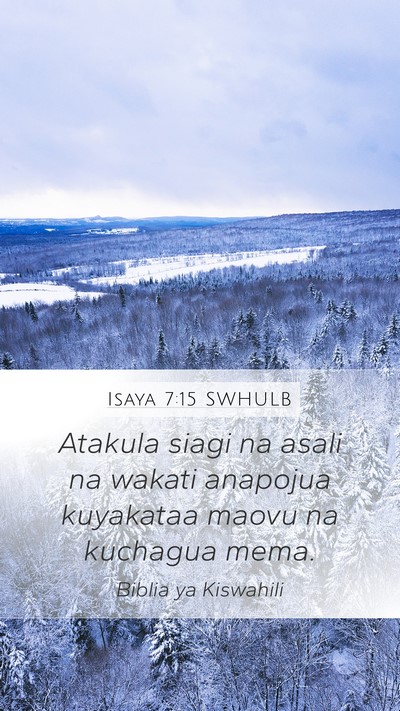 Isaya 7:15 SWHULB Bible Verse Image