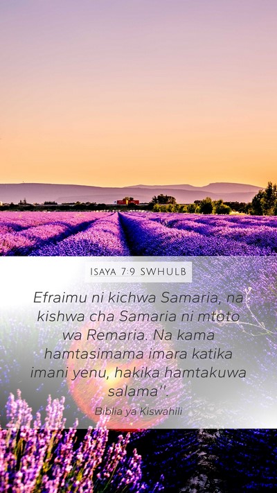 Isaya 7:9 SWHULB Bible Verse Image