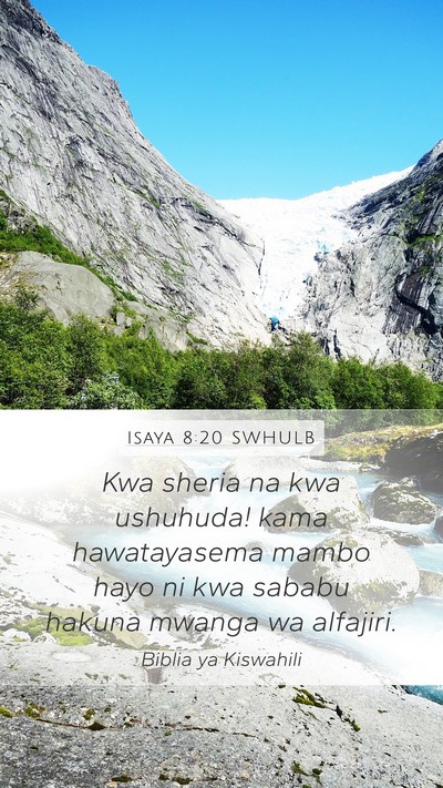 Isaya 8:20 SWHULB Bible Verse Image