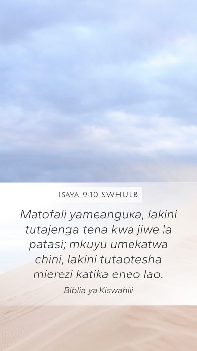 Isaya 9:10 SWHULB Bible Verse Image
