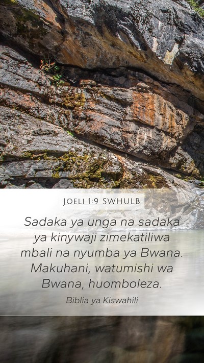 Joeli 1:9 SWHULB Bible Verse Image