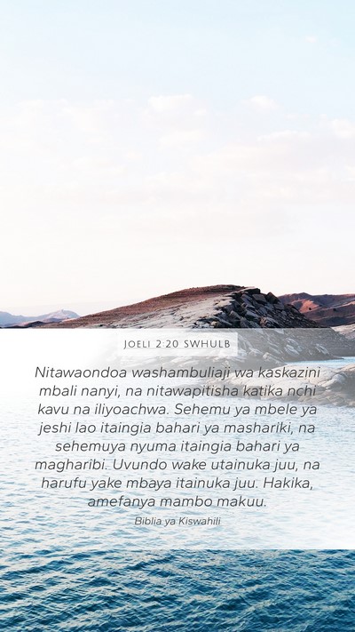 Joeli 2:20 SWHULB Bible Verse Image