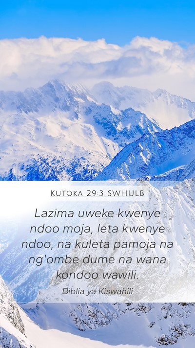 Kutoka 29:3 SWHULB Bible Verse Image