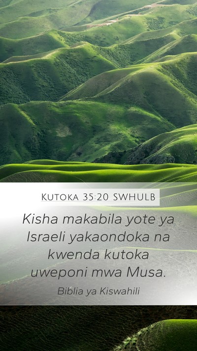 Kutoka 35:20 SWHULB Bible Verse Image