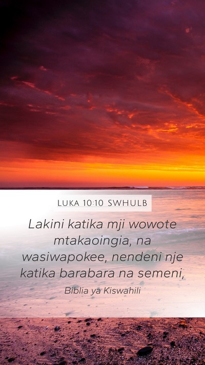 Luka 10:10 SWHULB Bible Verse Image