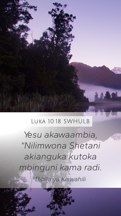 Luka 10:18 SWHULB Bible Verse Image
